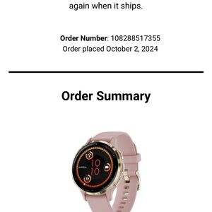 Venu 3s Garmin Pink Smartwatch with Sleek Design and Health Metrics